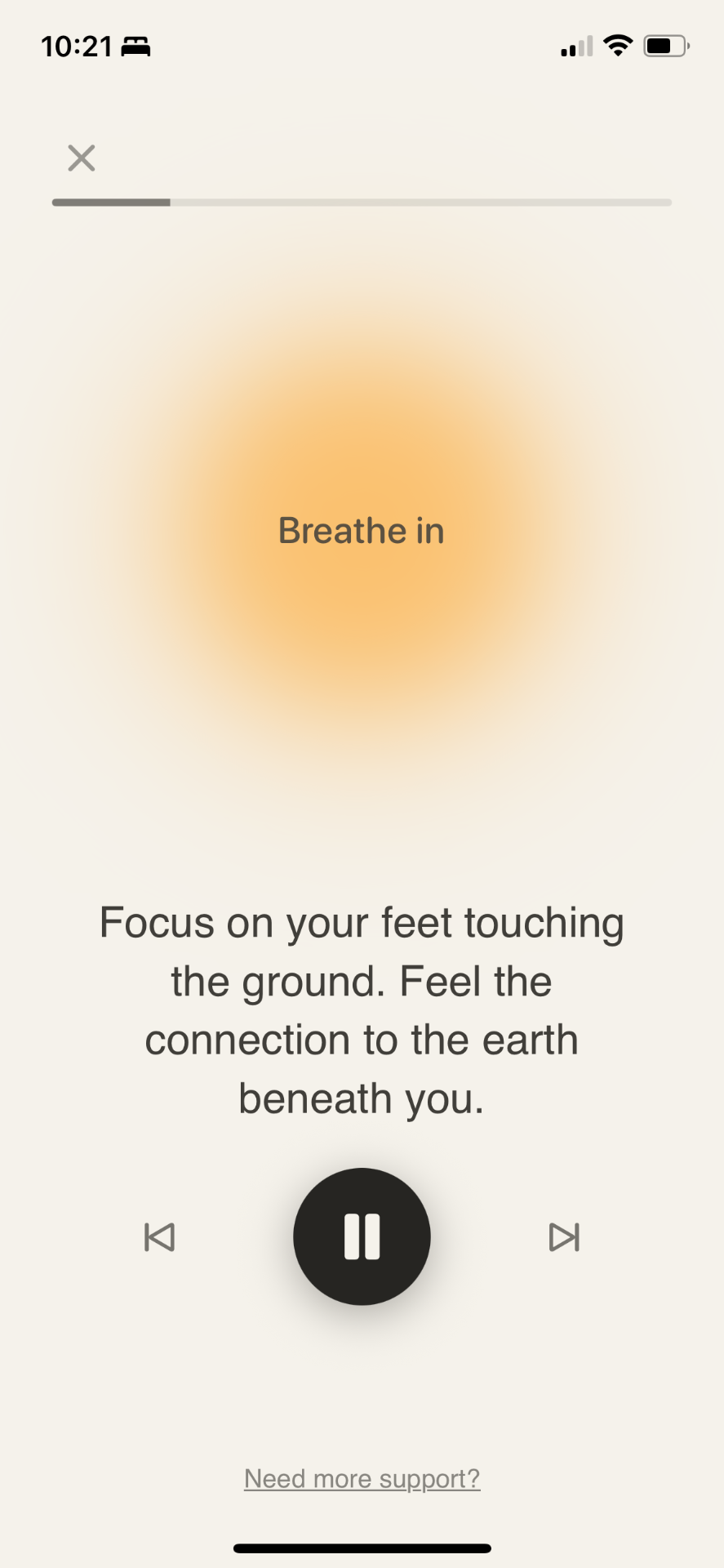 Huggers breathing exercise — inhale, hold, exhale